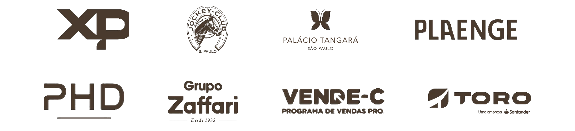 XP, Jockey Club São Paulo, Palácio Tangará, Plaenge, PHD, Grupo Zaffari, Vende-C, Toro